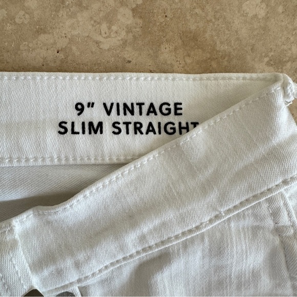 J Crew White Vintage 9 Inch Slim Straight Jean Womens Size 25 Retro 90s Slimming - Picture 13 of 15